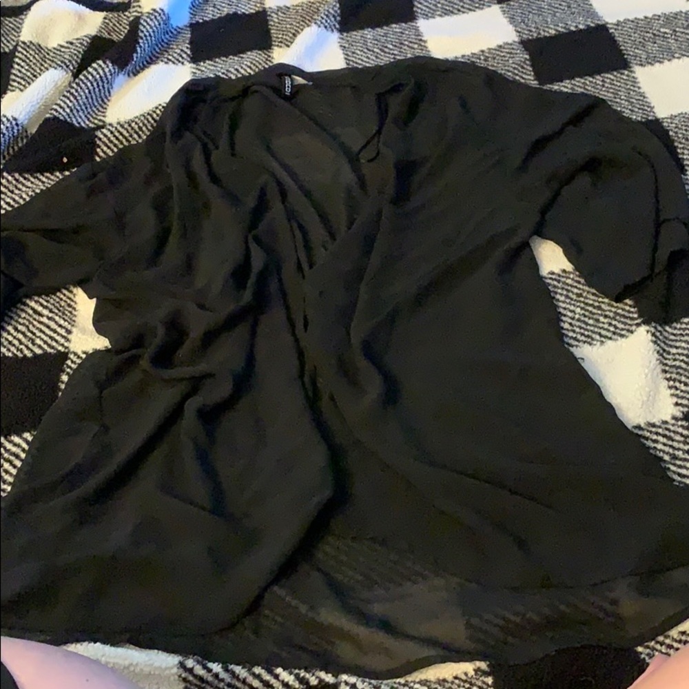 Sheer open front top